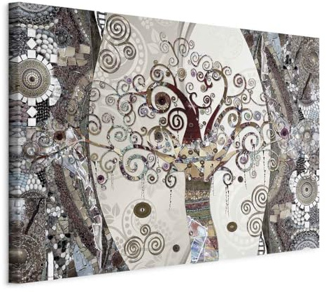murando - Quadro Moderno Soggiorno, Gustav Klimt Albero della Vita 90x60cm | Chiodi Inclusi, 1 Pezzo, Stampa su Tela, Murale Arte, Resistenti Allo Sbiadimento, Produzione Europea