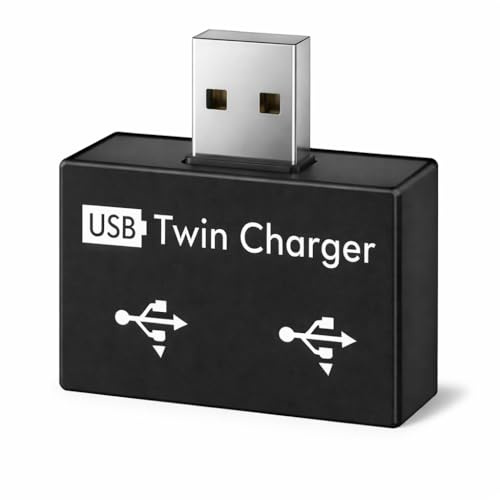 Harrista USB 2.0 Macho a Cargador Doble Dual 2 Puertos USB Splitter Hub Adaptador Convertidor Teléfono Tablet Computadora Periféricos