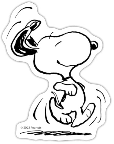 Peanuts Snoopy Freut Sich Sticker Aufkleber
