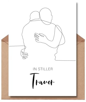 The Life Barn Postkarte mit Umschlag Trauerkarte, Karte Beileid Trauer Tod Beileidsbekundung | Hochwertige Karte auf 350g Papier, inkl Kraftpapierumschlag