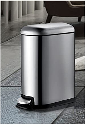 Pattumiera per interni Pattumiera con coperchio Pattumiera in acciaio inossidabile Pedale Muto Anti-impronte digitali Pattumiera da cucina Bidone della spazzatura (10L)