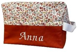 Trousse de toilette personnalisée fleurs