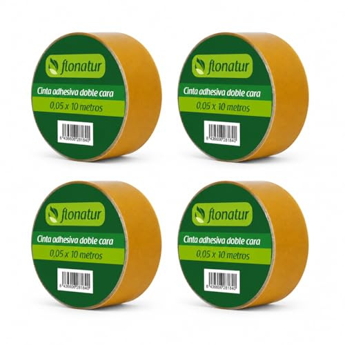 flonatur, Cinta adhesiva de Doble Cara para fijación de Césped Artificial, Fijación Duradera y Resistente a la Humedad, interior y exterior, fácil instalación, blanco,10m de largo, 5 cm de ancho (4)