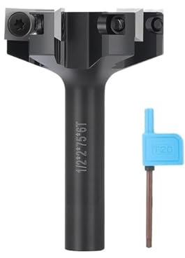 fresadora de superficie de spoilboard Fresa for superficies de alerones CNC, fresa de 1/2 vástago, mejora de 6 ala, aplanamiento de losas de madera, fresa de inserción de carburo