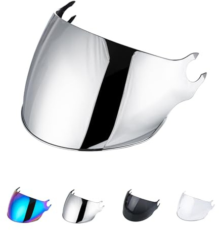 Visiera Casco Moto per LS2 of562,Sostituzione della Visiera della Lente del Casco del Parabrezza del Motociclo per Il Casco Viso Aperto,Solo la visiera Non compatibile con LS2 Airflow 2