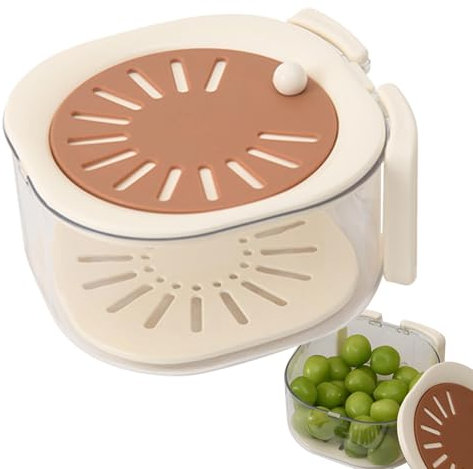Niedlicher multifunktionaler Abtropfkorb, 16 x 14,5 cm, Sieb für Küche und Picknick, vielseitiger Lebensmittelbehälter, 16 x 14,5 cm Ablaufkorb für einfache Zubereitung und Aufbewahrung von