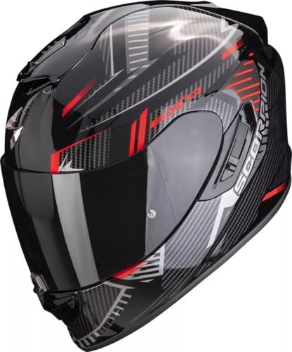 Scorpion Motorradhelm Exo 1400 Evo Air Shell schwarz rot Größe L