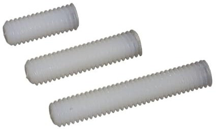 dvnFWKc Kit de Classification des vis fermées, Boulons sans tête à Pointe Plate en Plastique de vis de réglage Fendues en Nylon Blanc M6 M8 M10 M12(M6x15)