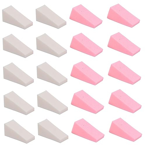 FRCOLOR 30pièces Éponges à Maquillage Professionnelles Accessoires Cosmétiques Houppettes Originales Pour Fond De Teint Et Poudre