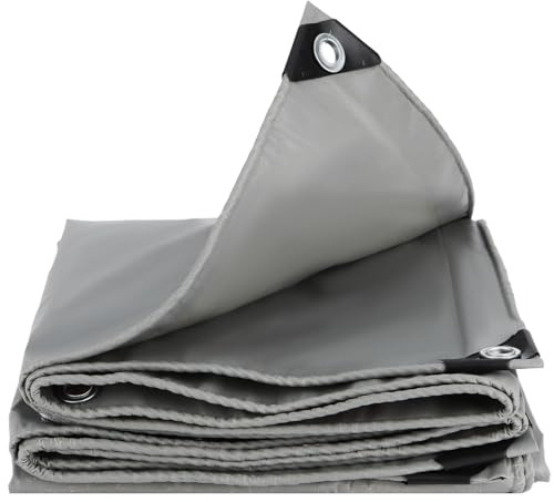 Telone di copertura per camion, 450 g/m², con occhielli, impermeabile, resistente agli strappi e ai raggi UV, per auto, barca, rimorchi, piscina, costruzione, tetti, legno, copertura per mobili da
