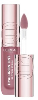 L'Oréal Paris Hyaluron Tint Lip Stain Serum, 12H haltende schwerelose Farbe, Feuchtigkeitsspendend, Lipgloss, Farbe: 217 Smokey Mauve, 5 ml