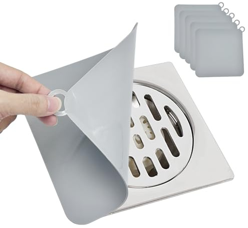 5 Pcs Tapa Desague Ducha, Tapa Desagüe Antiolores Tapa de Desague de Terraza de Silicona Tapon Ducha Olores ara Cocina, Ducha, Bañera