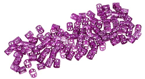 TOYZFRIENDY 100pièces Accessoires pour Dreadlocks Pinces Métal Anneaux et Breloques pour Cheveux Décorations pour Tresses Bijoux pour Dreadlocks