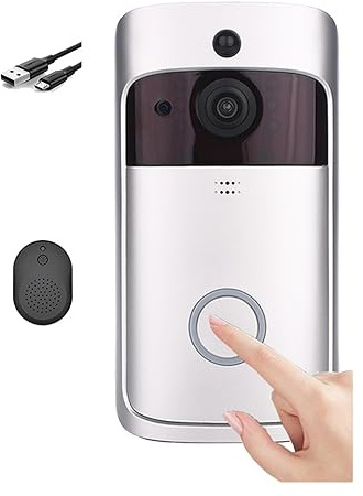 WAFOHSR Videocitofono IP Intelligente WIFI Campanello For Porte Telecamera For Allarme IR Telecamere Di Sicurezza Wireless Audio Bidirezionale(Option 4)