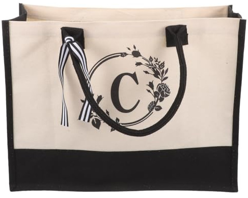 Personalisierte Tragetasche für Hochzeit und Strand, Große Leinenausführung | Henkel und Buchstabendesign, Praktische Verpackungslösung für Geschenke, Dekorativ und Vielseitig