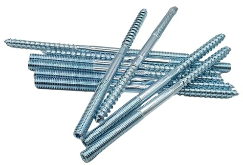 HAFD Pack of 10 Hanger Bolts with Torx Drive 8X150mm, Double Threaded Screws Screw Pins Wood Screw Grub Screws with TX