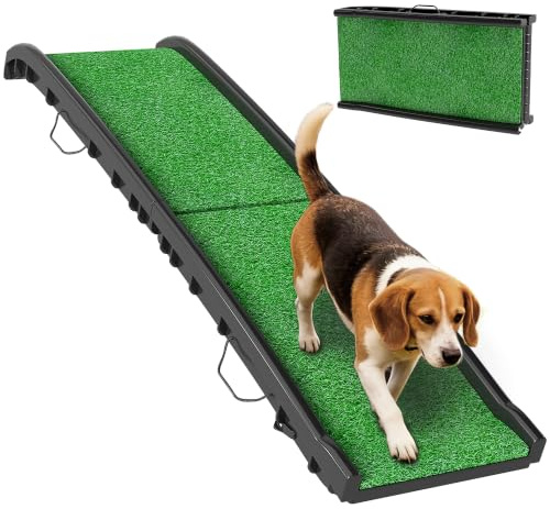 PawHut Hunderampe Klappbar Auto/SUV rutschfest 155x38,5cm 90 kg Schwarz | Hundetreppe, Einstiegshilfe für Kofferraum, Hundeautorampe, für Große & Kleine Tiere