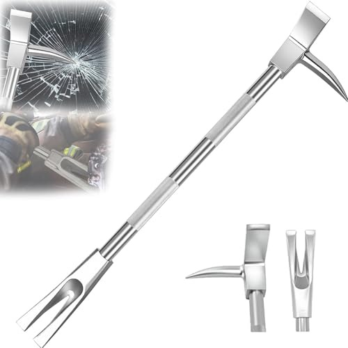 Halligan Tool 30” – Smidd I Ett Stycke Högkolstål Brytverktyg För Brandmansräddning Och Tvångsintag – 3-i-1 Intrångsverktyg Med Yxa, Gripstång Och Gaffel, Värmebehandlad – SWAT Demonteringsjärn