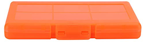 Ejoyous Spelkortfodral, ABS-spelkortshållare 12 i 1 Hårt Skalkortsförvaring för, Antidammdesign, Kompakt Storlek, Patronorganisator för Resor och Daglig Användning (Orange)