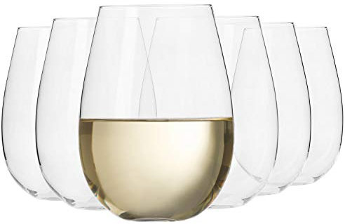 KROSNO Grande Copas de Vino Blanco sin Tallo | Conjunto 6 Piezas | 500 ML | Colección Harmony | Perfectos para Uso en Casa, Restaurante y en Fiestas | Apto para Lavavajillas