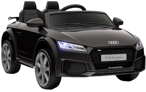 HOMCOM Audi TT RS Licensed 12V Kids' Electric Ride on, Electric Car for Kids with Parental Remote Forward Reverse, Lights, Horn, Music, MP3 Player, Seatbelt, Black