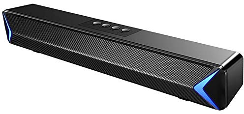 Barra de sonido inalámbrica con cable, barra de sonido para TV Bluetooth 5.0, barra de sonido con subwoofer integrado, altavoz para TV, entrada HDMI/óptica/Aux/USB, sistema de sonido envolvente para
