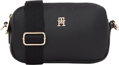 Tommy Hilfiger Damen Umhängetasche Poppy Reform Camera Bag Klein, Schwarz (Black), Einheitsgröße