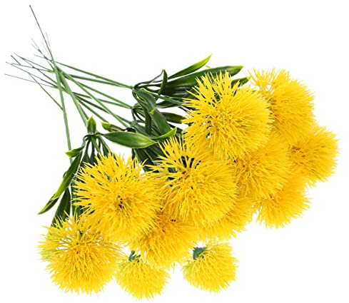 RORPOIR 12St künstlicher Löwenzahn Bürodekoration gefälschter Löwenzahn für den Haushalt künstliche Blumen in der vase Hochzeitsdekoration Zwiebel eleganter Löwenzahn Ramo