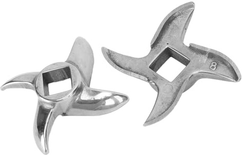 Lame de Hachoir à Viande 2 Pièces, Remplacement de Couteau en Acier Inoxydable pour Hachoirs, Lames de Hachoir à Viande, Lames de Hachoir à Viande de Remplacement, Sûres et Fiables