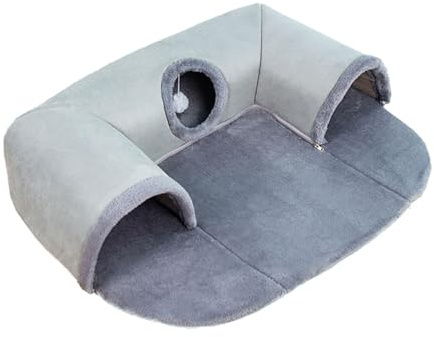 Sharplace Centre de Jeu interactif en Forme de lit Tunnel pour Chat, Tapis de Tunnel de Jeu pour Petits Animaux, Lapin, Hamster, Chats d'extérieur, Petit