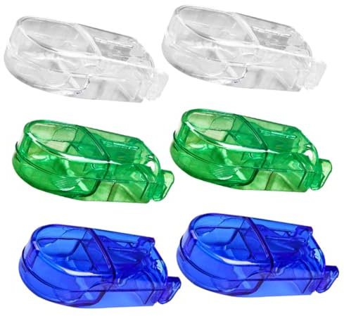 COLLBATH 6stücke Teiliges Tragbares Pillenteiler Mini-tablettendose Kompakter Tablettenspender Praktischer Medikamentenverteiler Für Unterwegs Transparenter Leichter Pillenschneider