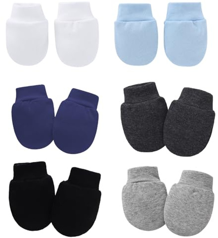 Mitaines pour Bébé Nouveau-Né,Moufle Bébé Nouveau-Né Gants,6 Paires Gants pour Tout-Petit,Gants pour Bébé Mitaines,Mitaines pour Bébé Gants pour Nouveau-Nés,pour 0-6 Mois Gants Bébé Garçons Filles