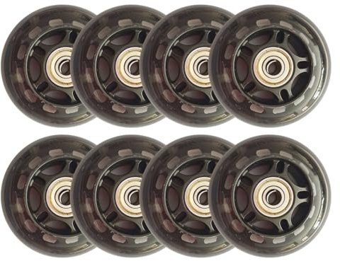 Rollschuh-Räder, Ersatz-Skate-Rollen, 82A Inline-Skate-Rollen mit Lagern 72 MM, 8er-Pack