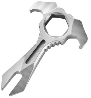 Titanium Pry Bar,EDC Pry Bar,Mini Crowbar,Pocket Pry Bar EDC Tool,Titanium Wrench,Bottle Opener,Titanium Keychain,Nail Lifter/Remover,EDC Multi Tool for Outdoor Camping (pensha)