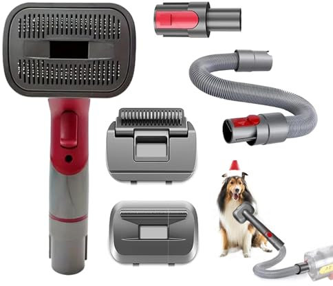 Brosse à Poils D'Animaux 3 En 1, Brosse Pour Chien Pour Dyson V15 V12 V11 V10 V8 V7 Avec Tuyau D'Extension Et Adaptateur Pour Peigner Et Enlever Les Poils Morts Aspirateur Brosse à Poils D'Animaux
