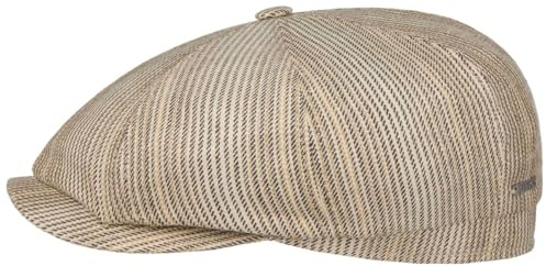 Stetson Hatteras Daryll Flatcap Made in Germany Herren Sommer beige 61 cm