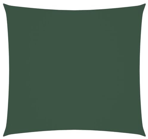 JHQHSM Vela Parasole, Tenda da Sole per Esterno Copertura Privacy Balcone Tenda a Vela ombreggiante Adatto per Posti auto coperti Giardini Piscine Balconi in Tela Oxford Quadrata 5x5 m Verde Scuro