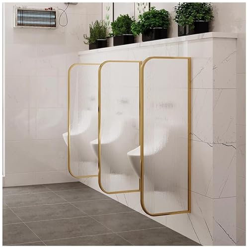 FLEPYHB Urinal-Trennwand Aus Gehärtetem Glas, Herren Urinal Sichtschutz Baffel Mit Edelstahlrahmen, Wandmontierte WC-Trennwand Für Schulen, Bars, Hotels