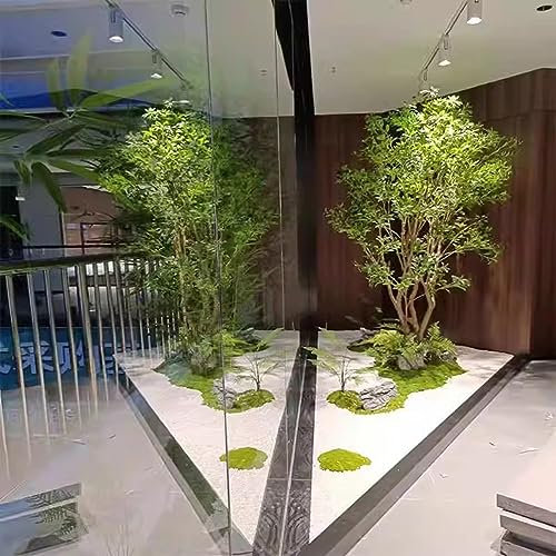 FHDCNTO Arbre Artificiel, Olivier simulé, Grande Plante Verte bionique du Sol au Plafond, décoration de Paysage intérieur et extérieur, aménagement paysager de fenêtre, Faux Arbre H 1,4 m/4,5 Pieds