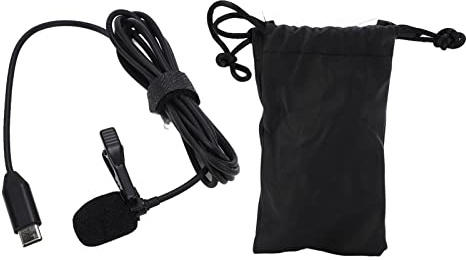 Vikye Microfono Lavalier DI Tipo C, Riduzione del Rumore Microfono in Omnidirezionale, Clip ON PER ONE R ACCESSORI DI AZIONE AZIONE