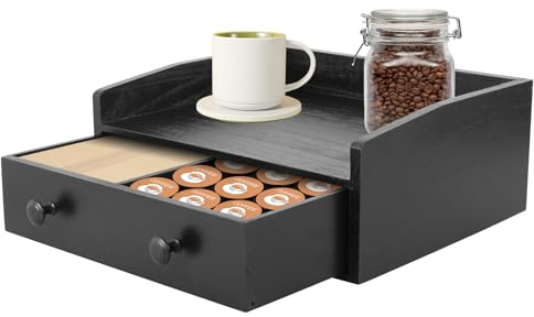 Organizer per piano di lavoro, porta capsule con cassetto cialde caffè, supporto per macchina da caffè, accessori da cucina, per caffetteria, ufficio
