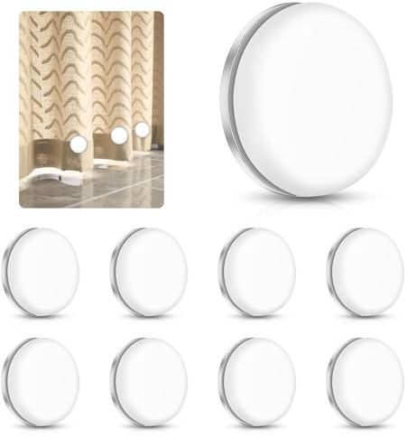 Magnetic Shower Curtain Weights,8 PCS Clips Heavy Duty Rust-Proof Magnetic Weights for Curtain Hems Shower Liners and Tablecloths Strong Removable Magnets Prevent Blowing & Splashing