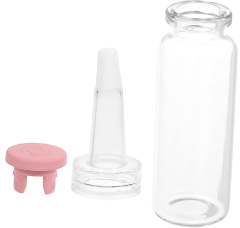 Homoyoyo Biberón para Mascotas Chupete de Silicona Duradero, Botella de Vidrio 20 Ml, Comedero Portátil para Hámsteres y Pequeños Roedores, Suministros de Alimentación para Animales