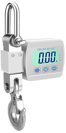 Escala colgante Báscula de grúa Digital 500Kg/300Kg, báscula colgante portátil, servicio pesado, gancho Industrial con retroiluminación LCD, cambio unidad(300kg Siver)
