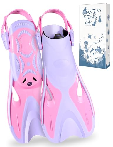 Supertrip Palmes de Snorkeling et plongée pour Enfants | réglables taille voyage pour l’entraînement de natation, le snorkeling et la plongée enfants et adolescents de 6 à 14 ans