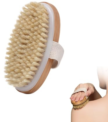Trockenbürste Lymphdrainage,Dry Brush,Cellulite Bürste,Dry Brushing Body Brush,Massagebürste Körper,Körperbürste Naturborsten,Skin Scrubber,Massage Bürste für Trockene Haut,Behandlung,Durchblutung