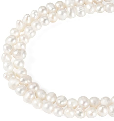 Cheriswelry 1 Strand Natural Cultured Freshwater Pearls 3-4mm Baroque Style Potato Pearl Beads Irregular Pearl Spacer Beads for Jewelry Making Bracelet Earring
