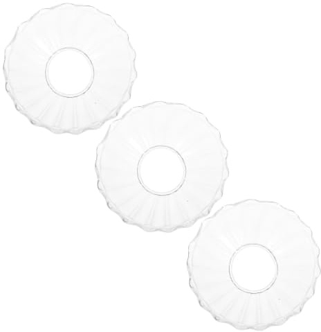 MALUGOGO Protectores Antigoteo para Candelabros de Vidrio Transparente, Recogedor de Gotas de Cera Redondo, 3 Piezas, Fácil de Limpiar, Adecuado para Ambientación en Ceremonias y Fiestas
