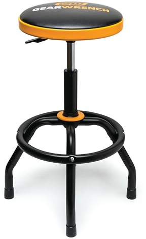 GEARWRENCH Adjustable Height Swivel Shop Stool, 26 To 31 - 86992