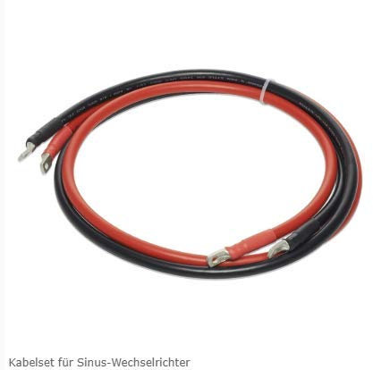 Kabelset für Sinus-Wechselrichter 1300 und 1800 Watt Querschnitt 35 mm2 Länge 1,5 m